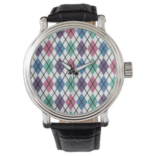 Spring Argyle Pattern Horloge