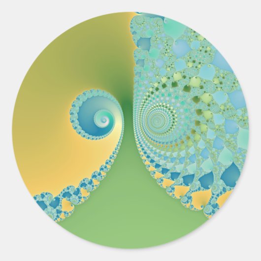 Spring Arrives - Fractal Art Ronde Sticker (Voorkant)