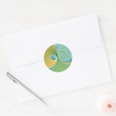 Spring Arrives - Fractal Art Ronde Sticker (Envelop)