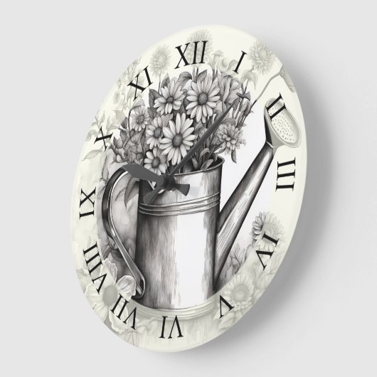Spring Art, Watering can, Zwart & wit kunst Grote Klok (Hoek)