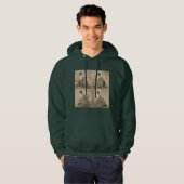 "Spring at Dawn" Japanese Cat in Kimono Art Hoodie (Voorkant volledig)