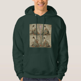 "Spring at Dawn" Japanese Cat in Kimono Art Hoodie