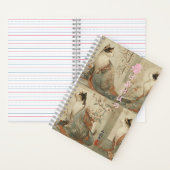 "Spring at Dawn" Japanese Cat in Kimono Art Notitieboek (Binnen)