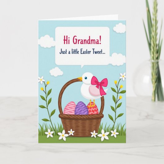 Spring Avian Basket Egg Card Kaart (Voorkant)