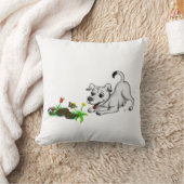 Spring-awake, puppy met vlinder kussen (Deken)