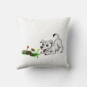 Spring-awake, puppy met vlinder kussen (Achterkant)