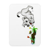 Spring-awake, puppy met vlinder magneet (Verticaal)