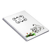 Spring-awake, puppy met vlinder notitieboek (Rechterzijde)