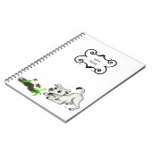 Spring-awake, puppy met vlinder notitieboek (Linkerzijde)