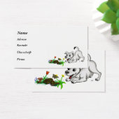 Spring-awake, puppy met vlinder visitekaartjes (Bureau)