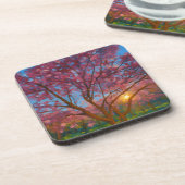 Spring Awakening - Blooming Tree Landscape Bier Onderzetter (Linkerzijde)