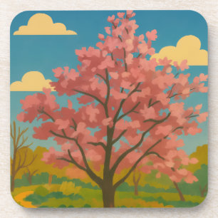 Spring Awakening - Blooming Tree Landscape Bier Onderzetter