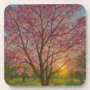 Spring Awakening - Blooming Tree Landscape Bier Onderzetter