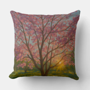 Spring Awakening - Blooming Tree Landscape Kussen