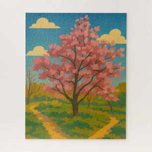 Spring Awakening - Blooming Tree Landscape Legpuzzel