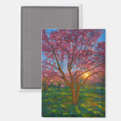 Spring Awakening - Blooming Tree Landscape Magneet (Voorkant / Achterkant)