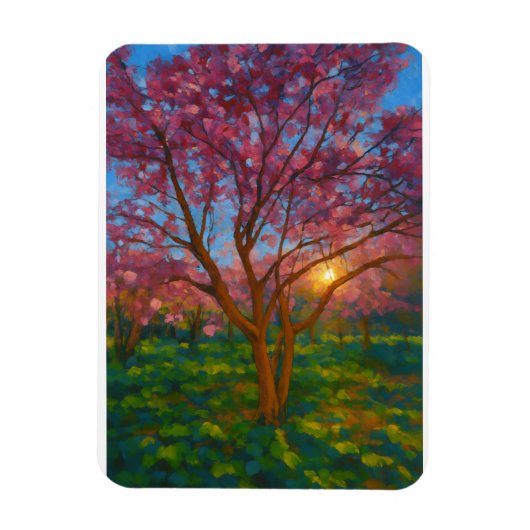 Spring Awakening - Blooming Tree Landscape Magneet (Verticaal)