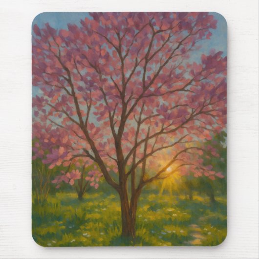 Spring Awakening - Blooming Tree Landscape Muismat (Voorkant)