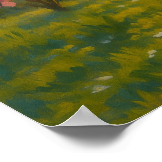 Spring Awakening - Blooming Tree Landscape Poster (Hoek)