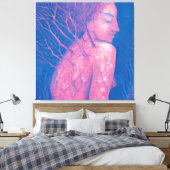 Spring Awakening Dryad Fantasy Girl Magical Forest Canvas Afdruk (Insitu (Slaapkamer))