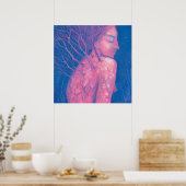 Spring Awakening Dryad Fantasy Girl Magical Forest Poster (Keuken)