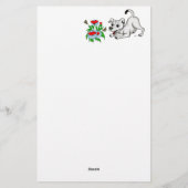 Spring Awakening, Puppy with Flowers and Butterfly Briefpapier (Achterkant)