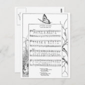 Spring Awakening Song and Butterfly Briefkaart (Voorkant / Achterkant)