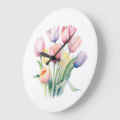Spring Awakening - Waterverf Tulpen Grote Klok (Hoek)