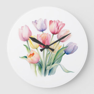 Spring Awakening - Waterverf Tulpen Grote Klok