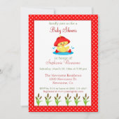  Spring Baby Girl Shower Duck Theme Kaart (Voorkant)