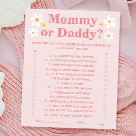 Spring Baby in Bloom Baby shower Guess Who Game