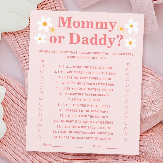 Spring Baby in Bloom Baby shower Guess Who Game (Creator heeft geüpload)