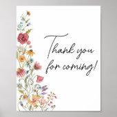 Spring Baby in Bloom Bedankt voor uw komst Poster (Voorkant)