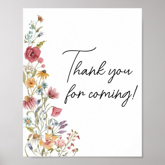 Spring Baby in Bloom Bedankt voor uw komst Poster (Voorkant)