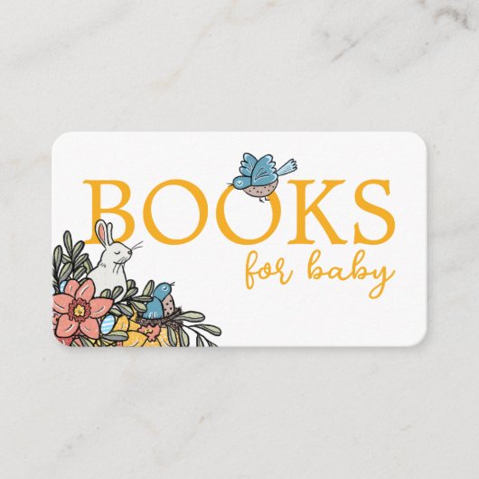 Spring Baby shower Boeken voor Baby Verzoek Informatiekaartje (Voorkant)
