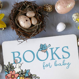 Spring Baby shower Boeken voor Baby Verzoek Informatiekaartje