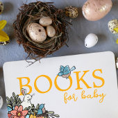 Spring Baby shower Boeken voor Baby Verzoek Informatiekaartje