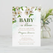 Spring Baby Shower Invitation Baby in Bloom Kaart (Staand voorkant)