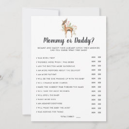 Spring Baby shower | Mama of Pappa Spel Kaart