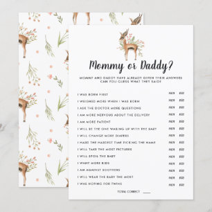 Spring Baby shower   Mama of Pappa Spel Kaart