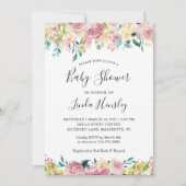 Spring Baby shower Pastel Blush Tuin Bloemen Kaart (Voorkant)