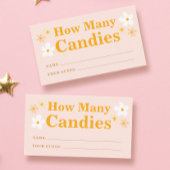 Spring Baby shower spel Hoeveel Snoepjes Informatiekaartje