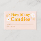 Spring Baby shower spel Hoeveel Snoepjes Informatiekaartje (Voorkant)