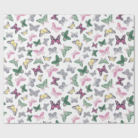 Spring Baby vlinder inpakpapier (Vlak)