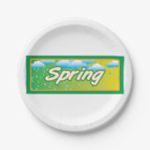 Spring Banner-teken Papieren Bordje (Voorkant)