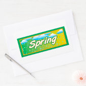 Spring Banner-teken Rechthoekige Sticker