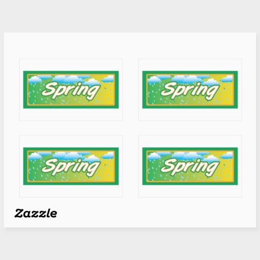 Spring Banner-teken Rechthoekige Sticker (Vel)