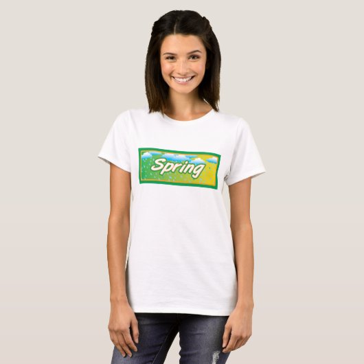 Spring Banner-teken T-shirt (Voorkant volledig)