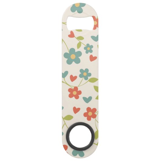 Spring Bar Key Floral Bottle Open Speed Flessenopener (Achterkant)