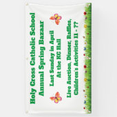 Spring Bazaar Church School Fundraiser Banner (Verticaal)